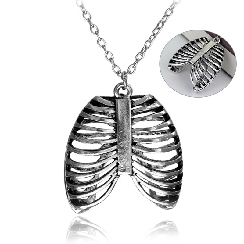 Готическая новинка подвеска в виде человеческого ребра ожерелье стиле ретро