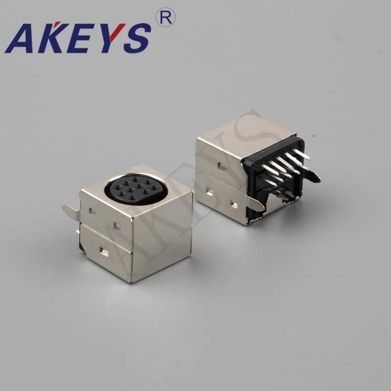 

5PCS MDC-10-19 DIN Jack Female S Terminal 10 pin PCB Mount Connector