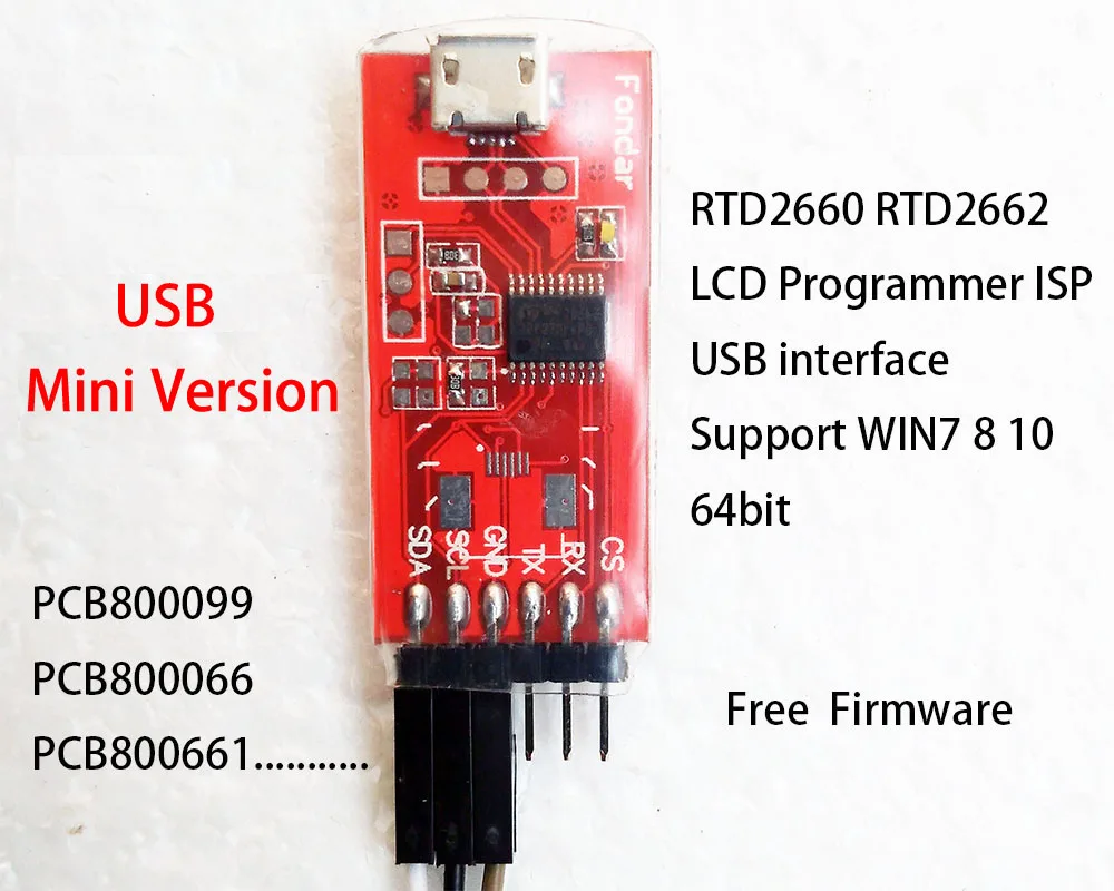 Программатор платы драйвера USB LCD ISP B для RTD2660H VS TY2662 V1 Special PCB800099 PCB8000815 812 809 899