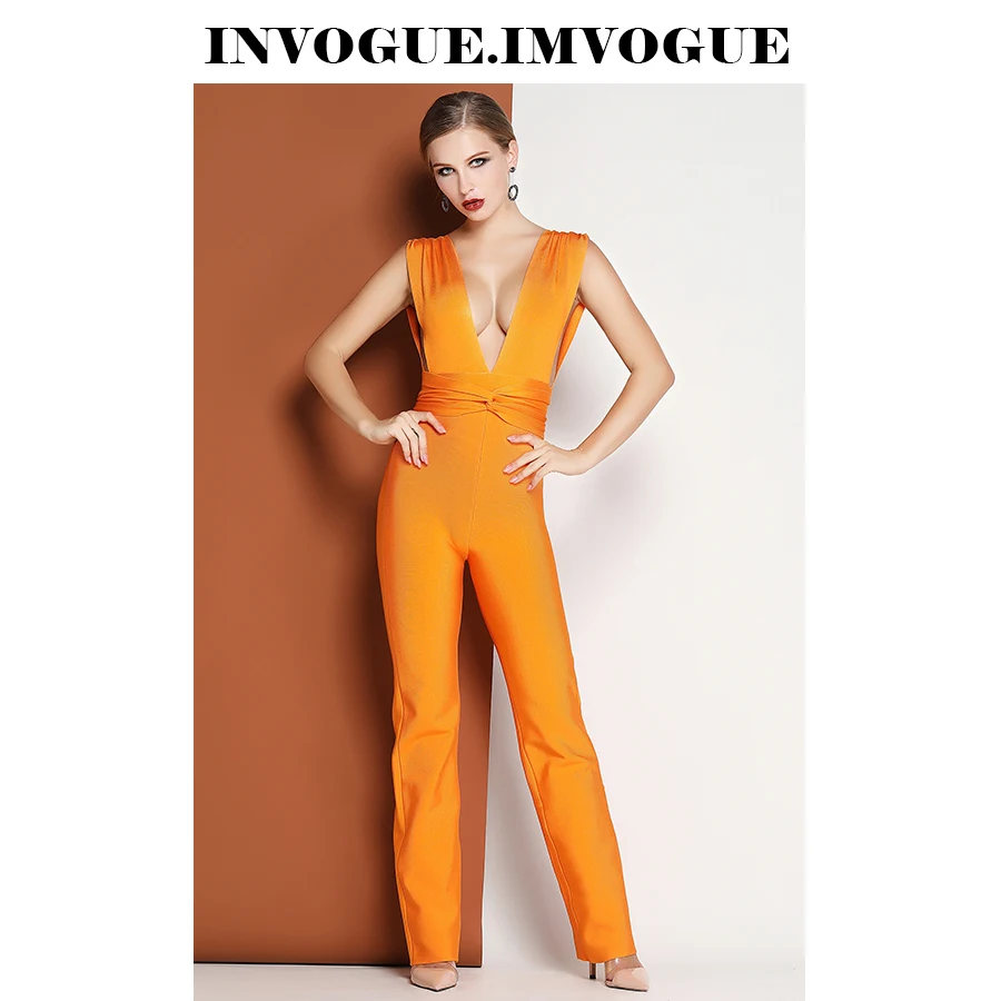 INVOGUE. IMVOGUE 2019 Новое поступление должны иметь сплошной цвет Sexy V образным вырезом