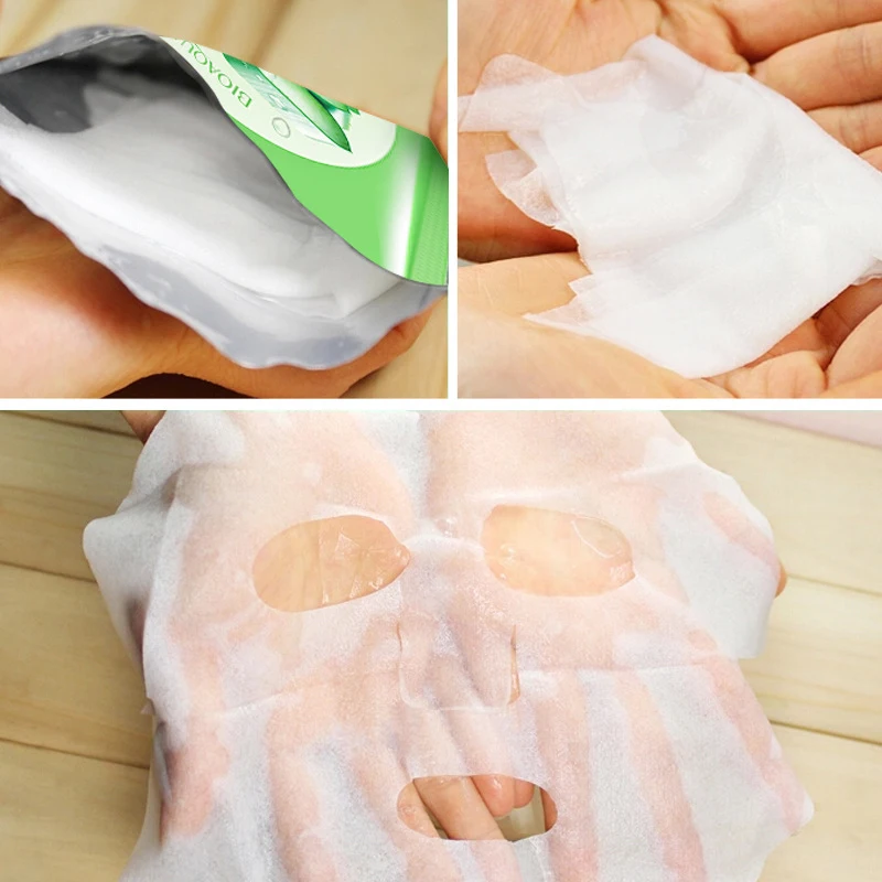 

Aloe Vera Essence Face Treatment Facial Sheet Mask Moisturizing Oil Control Skin Care Shrink Pores Masks 1PCS