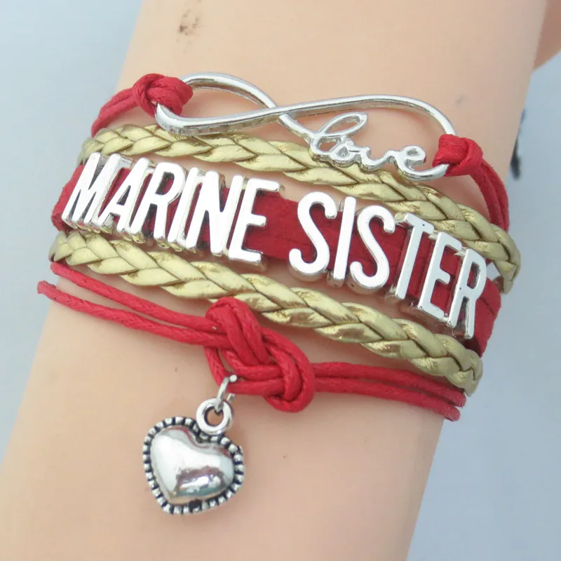 Модная Любовь Морской браслет мамы для сестры красный синий морской подарок |