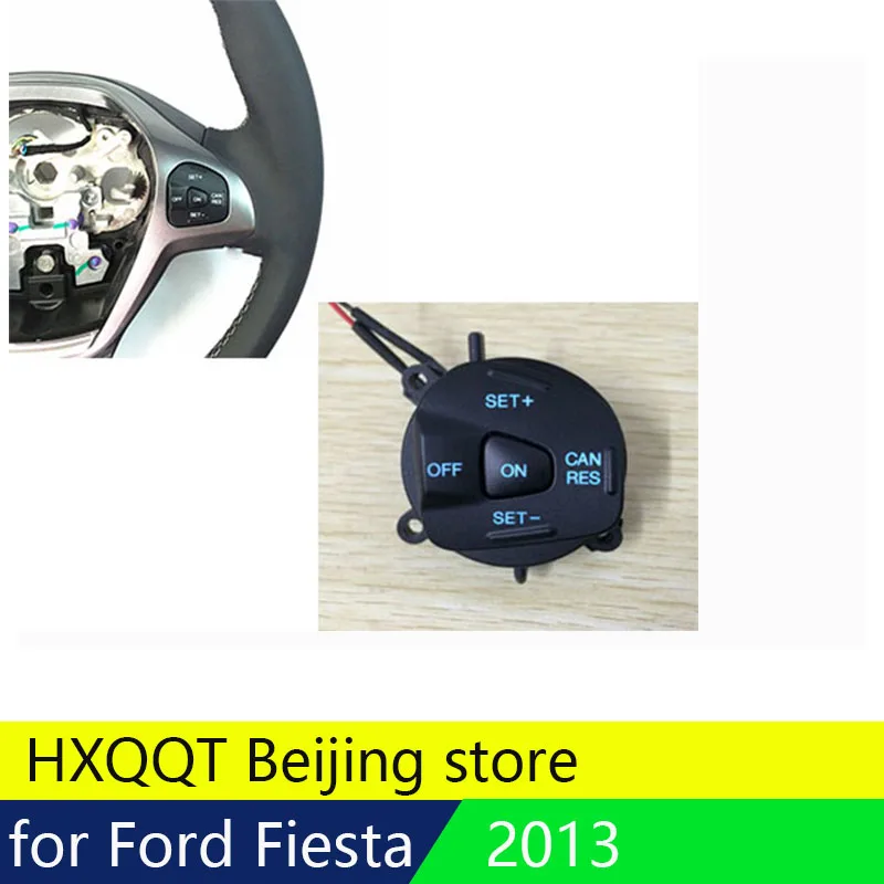 Для Ford Fiesta 2013 руль круиз Кнопка/серебряная маска коробка/проводка/кабель/управление переключатель линии/Круиз switc/карнавал - Цвет: Cruise button
