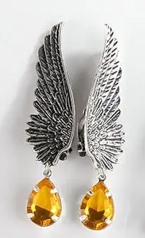 silver champagne Угол крылья уха манжеты клип на серьги для женщин старинные ювелирные изделия earcuffs aros con клип серьги без пирсинга уха wrap Куртка - Окраска металла: silver champagne