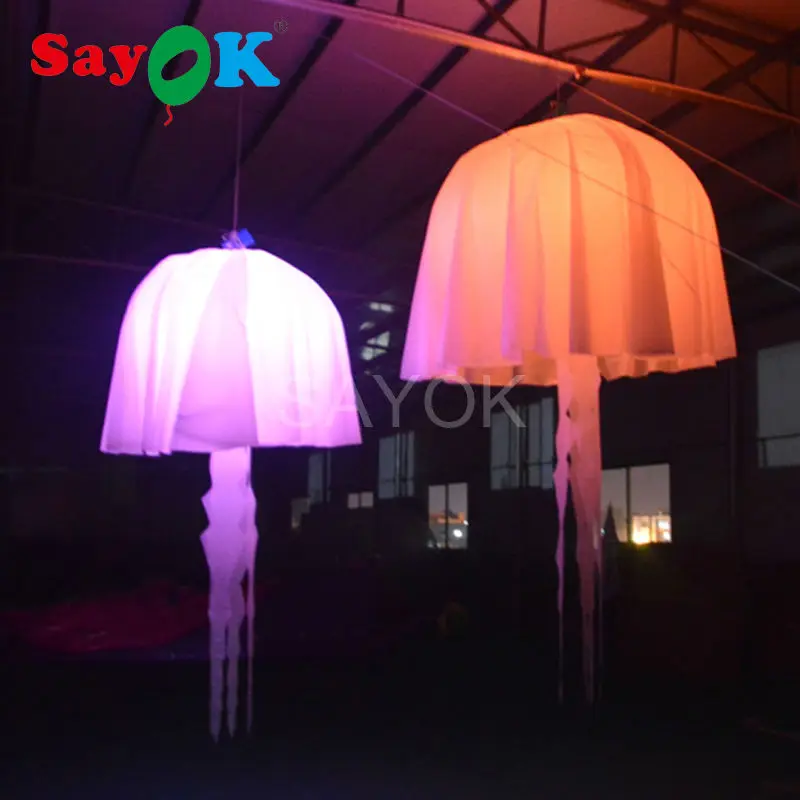 Sayok 1 м/1 5 м/2 м надувные подвесные Медузы воздушный шар с RGB 17 Изменение цвета