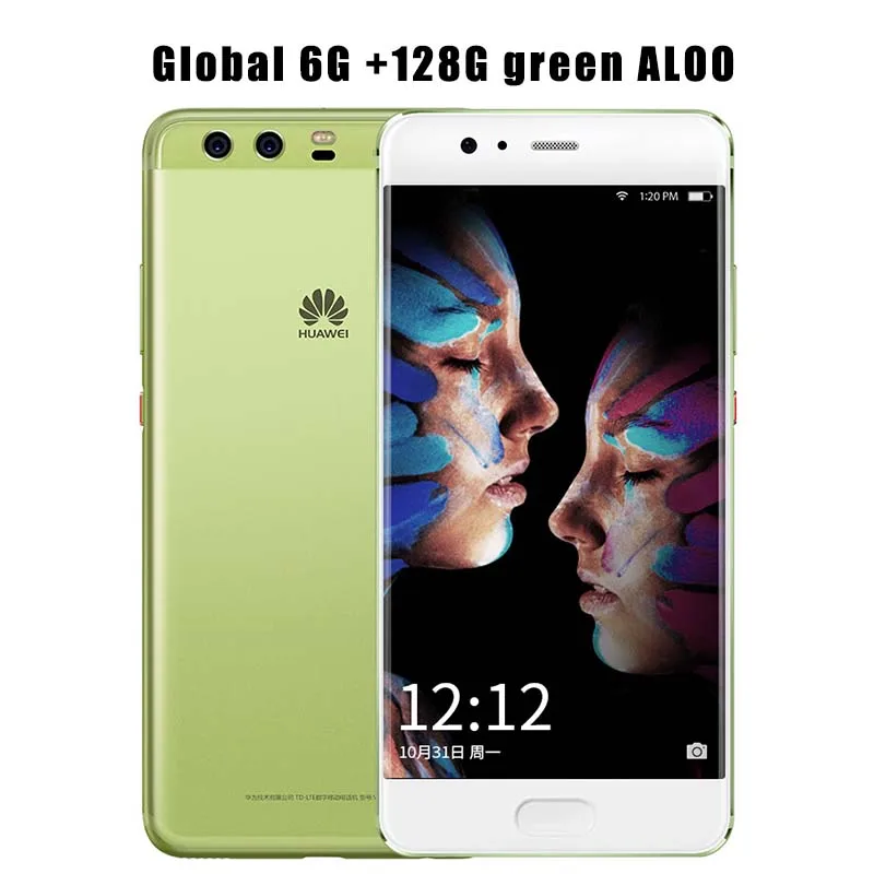 6G 128G Green AL Мобильный телефон Kirin 960 с глобальной ПЗУ huawei P10 Plus, 4G LTE, четыре ядра, 5,5 дюйма, 2560*1440 P, двойная задняя камера, отпечаток пальца - Цвет: 6G 128G Green AL