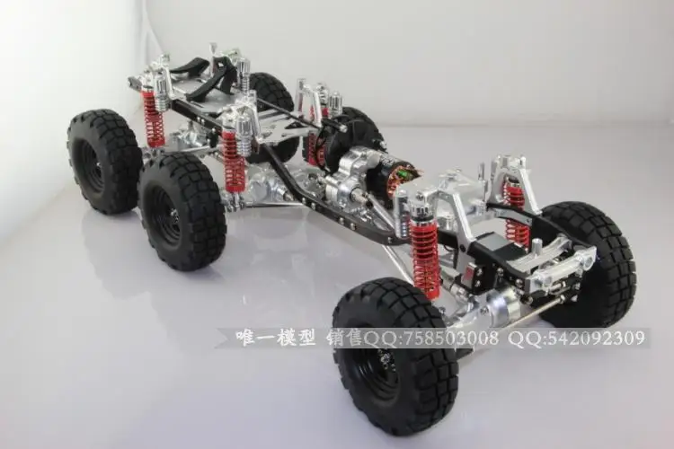 Новый Super off Road 6X6 грузовика 1/10 весы RC 6WD Rock Cralwer металлическая рама + шасси | Игрушки