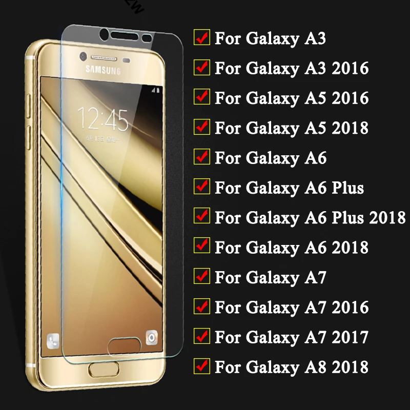Для samsung galaxy a6 Защитное стекло для a8 2018 a3 a5 a7 plus 2016 2017 sansung Закаленное Защитная