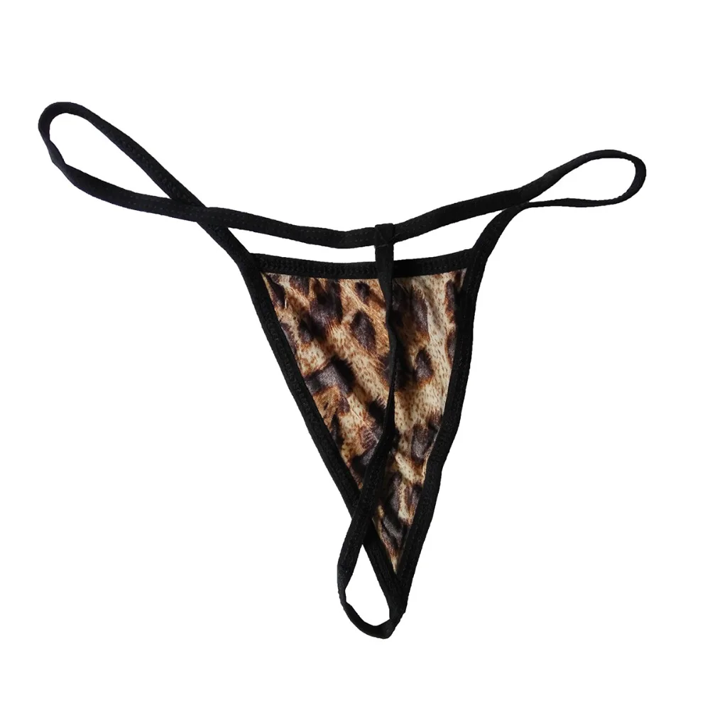 Леопардовые Женские стринги женское нижнее белье сексуальные удобные женские