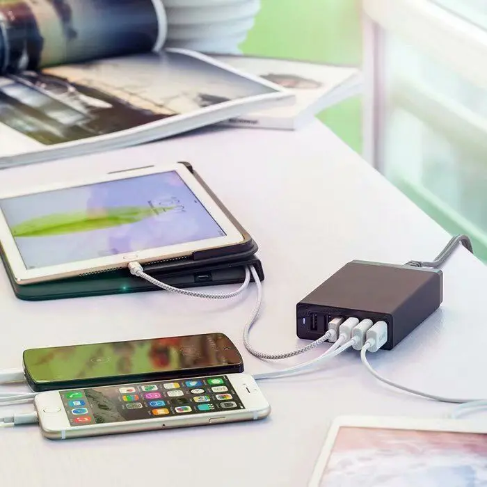 Настенное зарядное устройство NUOLIANXIN с 6 USB-портами быстрая зарядка через USB для