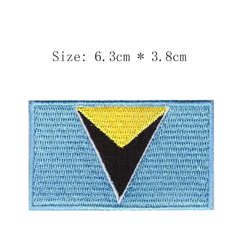 Вышитый Флаг Санта-Люсии городская нашивка эмблема страны мира для