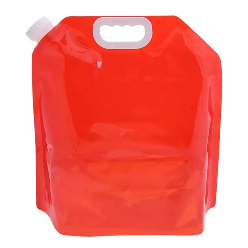 Red 4 цвета, 5 л Складная складная сумка для воды, большая емкость, ведро для хранения чистой воды для напитков, подъемная сумка для выживания на открытом воздухе, для пеших прогулок - Цвет: Red
