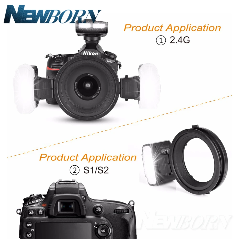 Новая вспышка Meike для цифровых зеркальных камер Nikon макро Twin Lite бесплатная