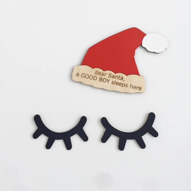 2 шт. 3D сонные глаза деревянный стикер черный Сделай сам очаровательный ресниц