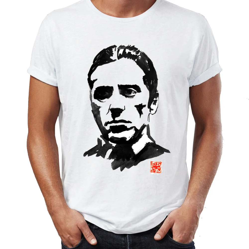 Мужская футболка с надписью Godfather Michael Corleone Ink Art Awesome|Мужские футболки| |