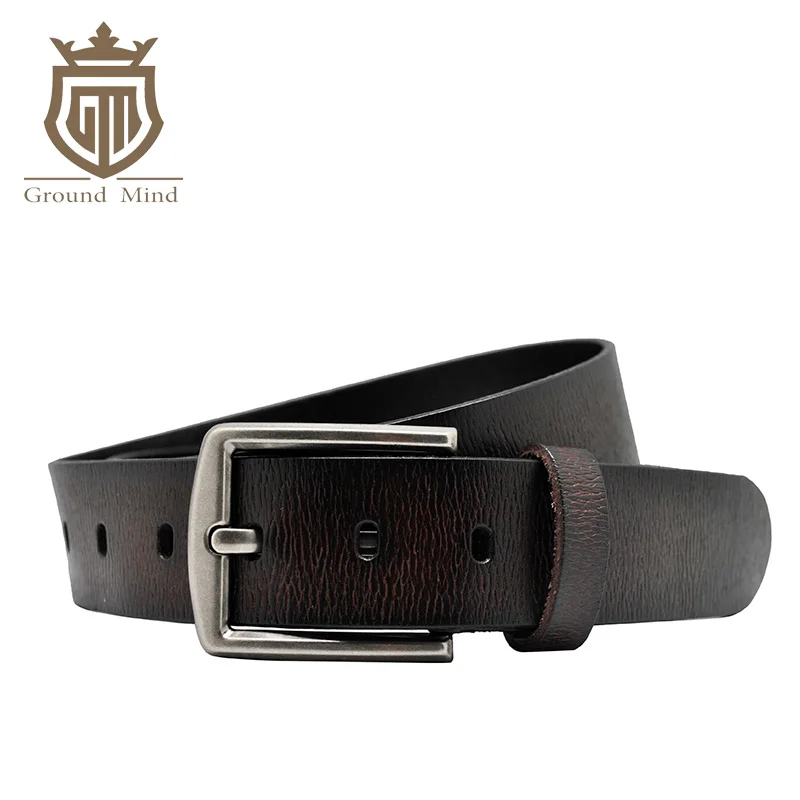Обувь из натуральной кожи мужские ремни класса Люкс дубленая коровья кожа ремень