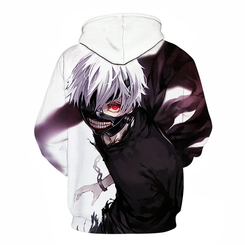 Мужская толстовка с объемным капюшоном Tokyo Ghoul модная забавная в стиле аниме