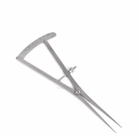 dental gauge caliper curvedstraight head stainless steel dental ruler scale surgical dental caliper for measure dental lab tool