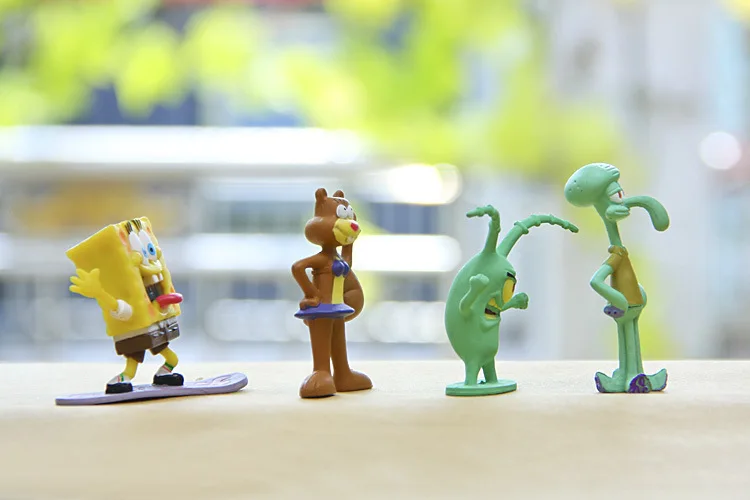 Лидер продаж 8 шт. набор Губка Боб и отправлено великие звезды Squidward Щупальца ПВХ