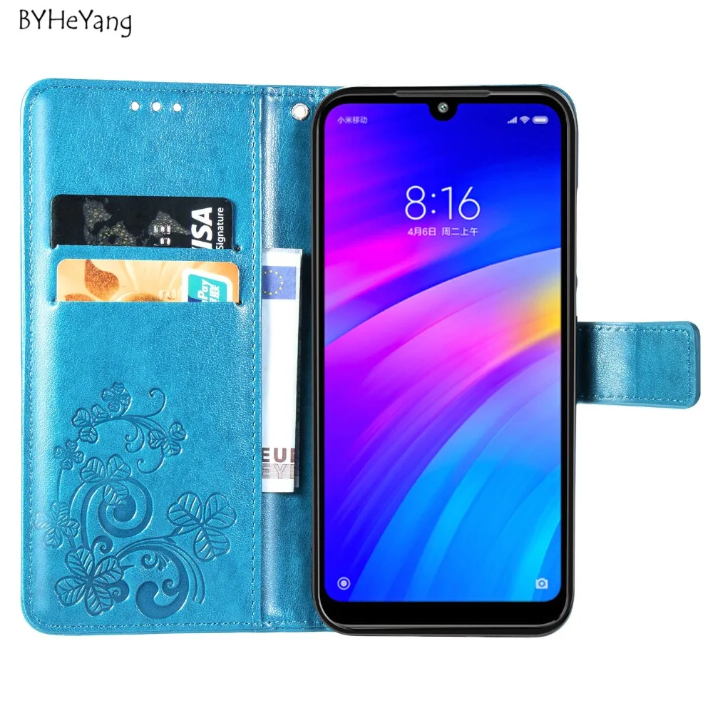 Чехол для Xiaomi Redmi 7 чехол кошелек с подставкой из искусственной кожи телефона