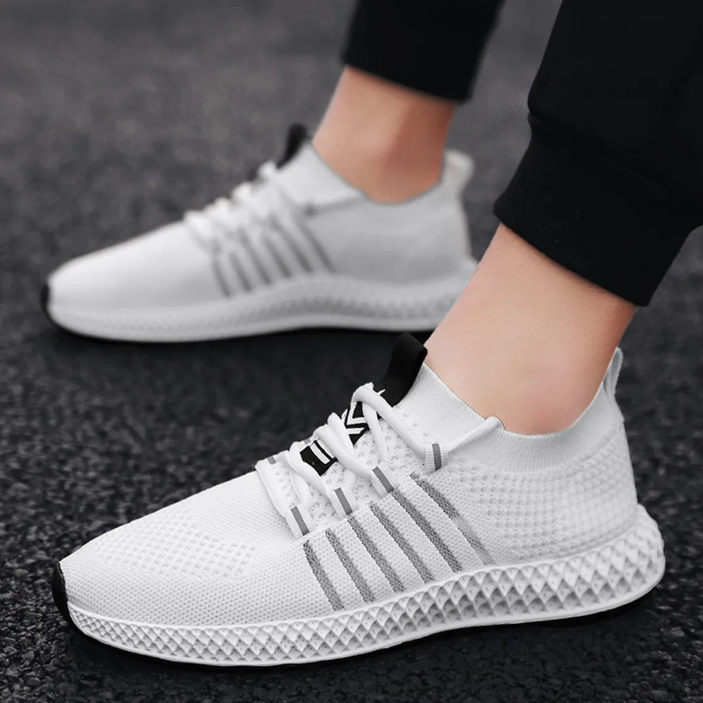 Men's Leisure Breathable Hollow Out Mesh Surface Sports shoes running Casual platform Sneakers balenciaca Shoes #G3 | Обувь