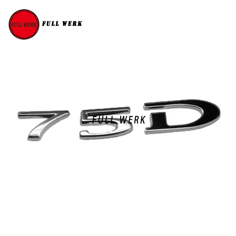 Наклейка на заднюю часть кузова автомобиля с 3D цифрой слова эмблема 90D 100D 75 75D для