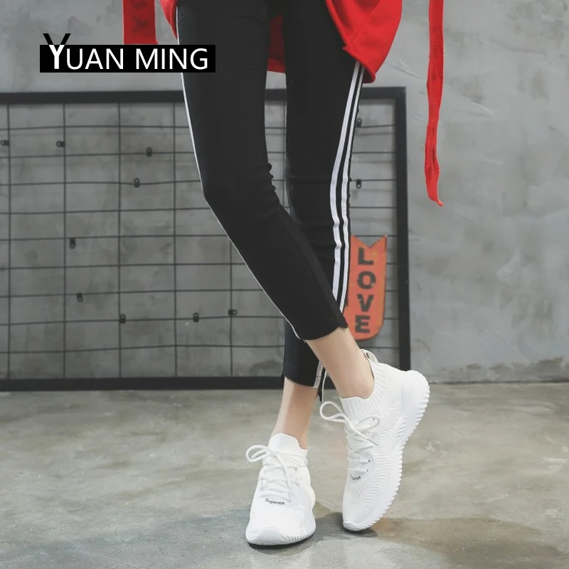 YUANMING/женские кроссовки женская повседневная обувь женские на платформе сезон