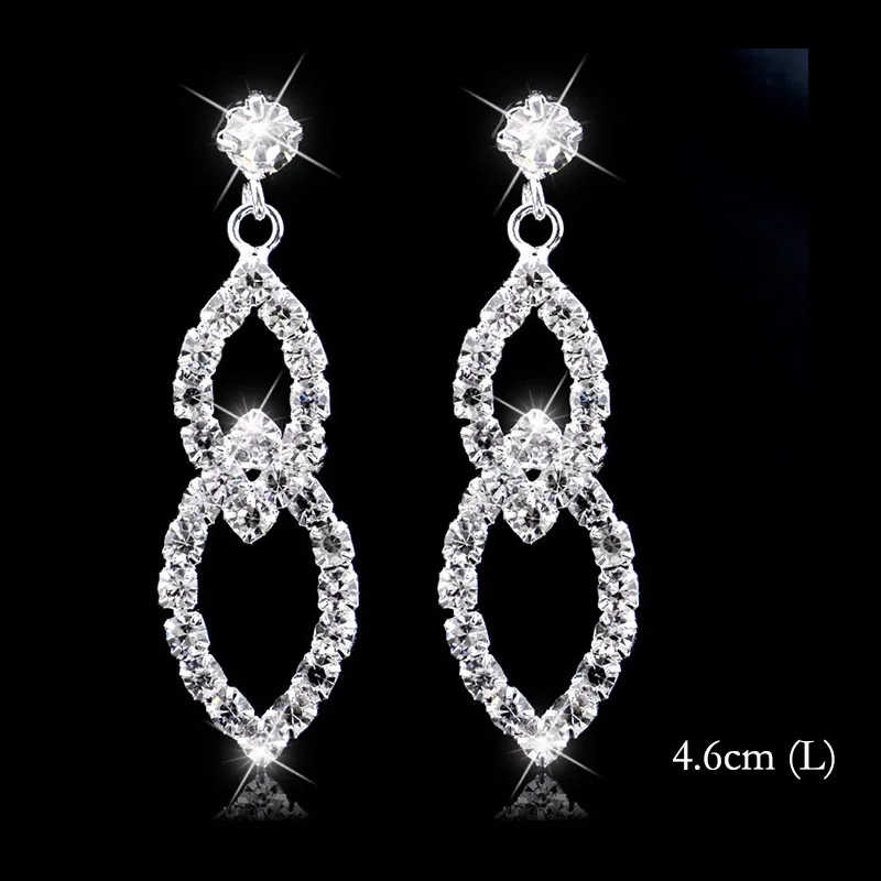 Style 19 BLIJERY, сверкающие серебряные серьги со стразами, Длинные свадебные серьги для женщин, свисающие серьги невесты, вечерние ювелирные изделия - Окраска металла: Style 19