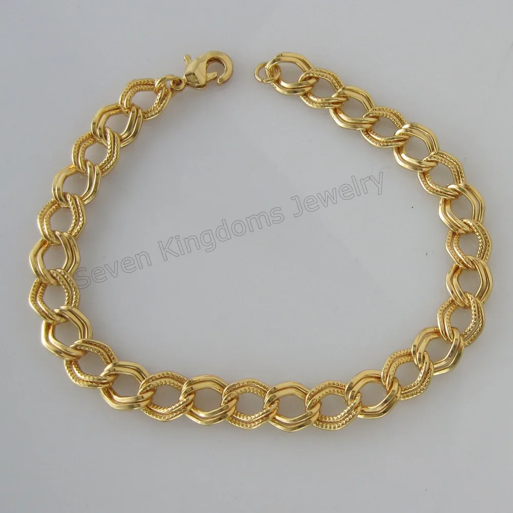 Минимальный заказ 1 шт.-желтый золотой GP крученый овальный звено цепочки в виде 19 7