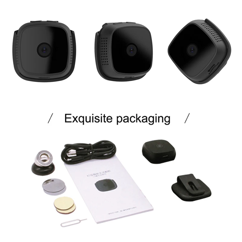 Мини-камера Micro Wifi IP камера ночного видения 720P HD видео рекордер Спорт на открытом воздухе Обнаружение движения Android P2P носимая камера