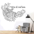 Наклейки на стену с цитатами We's Decal, Алиса в стране чудес, виниловые наклейки, наклейки для детской комнаты, 3 размера