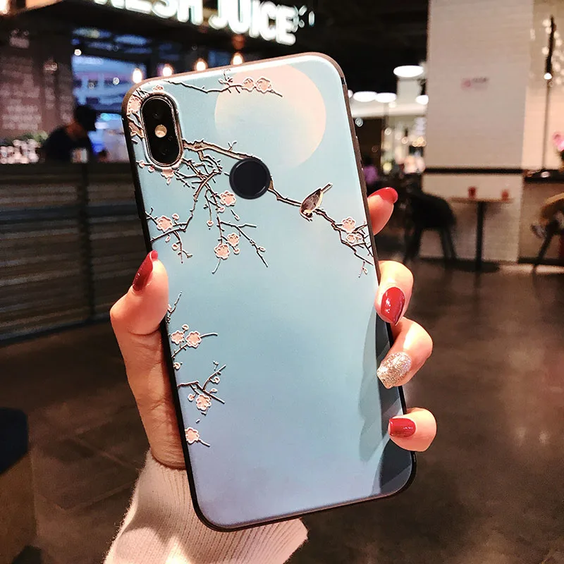 J 3D цветок с тиснением и изображением силиконовый чехол для Huawei Y7 Y6 Pro Y5 Y9 P10 P20 P30 Mate 20 Lite Honor 10i 10 9 Lite 8X P Smart плюс - Цвет: J