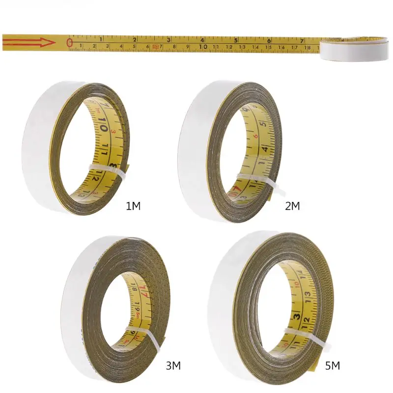 

Inch & Metric Self Adhesive Tape Measure Steel Miter Saw Scale Miter Track Ruler