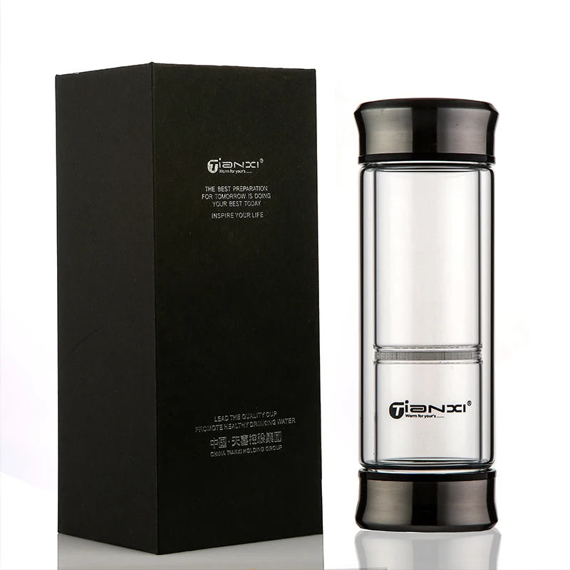 Портативная посуда для напитков стеклянные бутылки воды с двойными стенками и