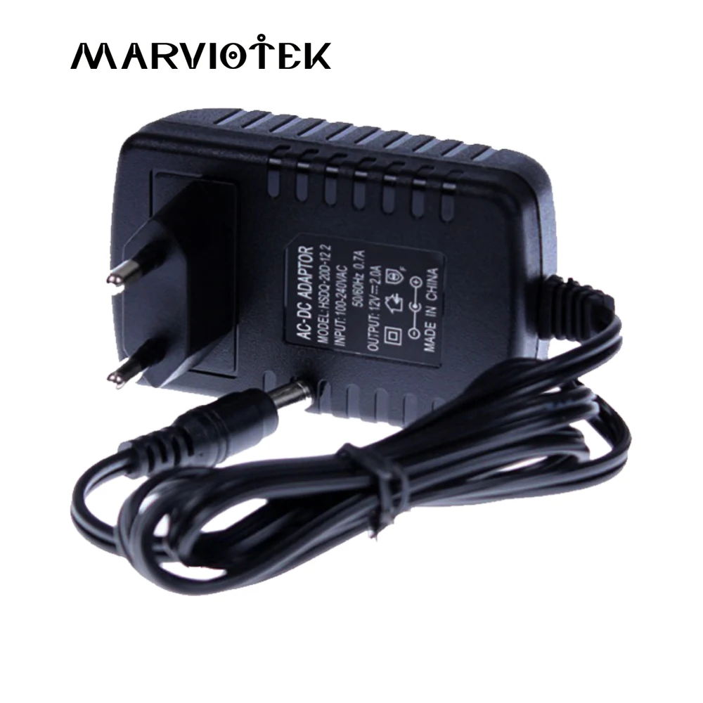 Штепсельная Вилка Европейского Типа AC 100 240 В к DC 12 2A CCTV камера питания для