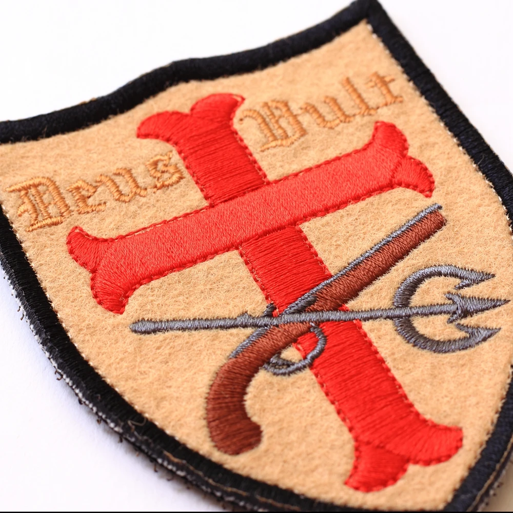 Военная нашивка армейская в стиле милитари Deus Vult /SEALS/DEVGRU Crusader Cross на плечо |