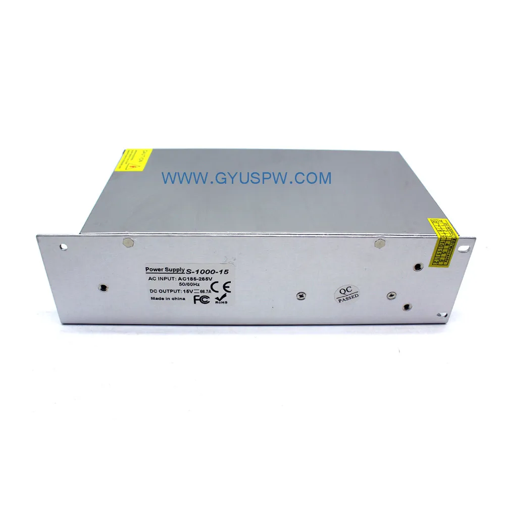 Импульсный источник питания DC15V 66.7A1000W светодиодный трансформатор с одним