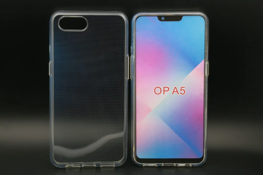 100 шт./лот прозрачный Гладкий Мягкий ТПУ чехол для OPPO A5|Бамперы| |