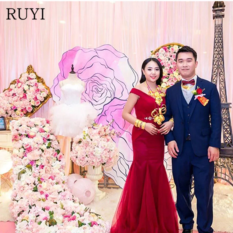 1 шт. свадебные искусственные цветы стены сценический фон украшение цветок отель