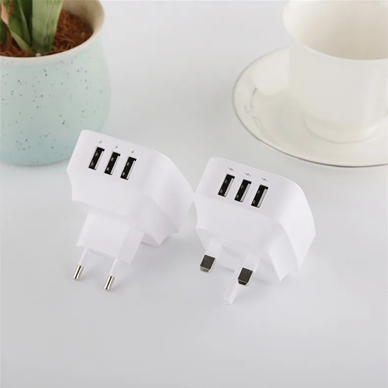 

Universal 5V 3.4AH AC110-240V 3 USB ports EU,BS Rapid battery charger for mobile phones & all equipments