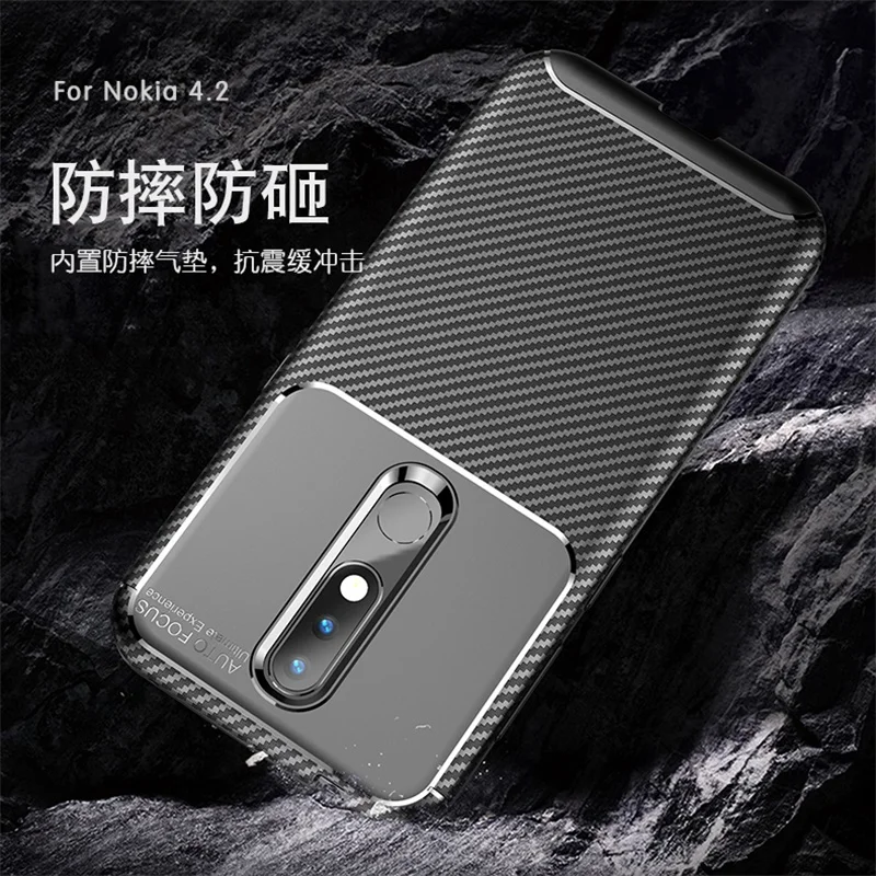 For Nokia 4.2 6.2 7.2 Case Delicate Light Soft Silicone Protective Carbon Fiber Texture Cover 3.2 2.2 Capa Fundas Etui | Мобильные