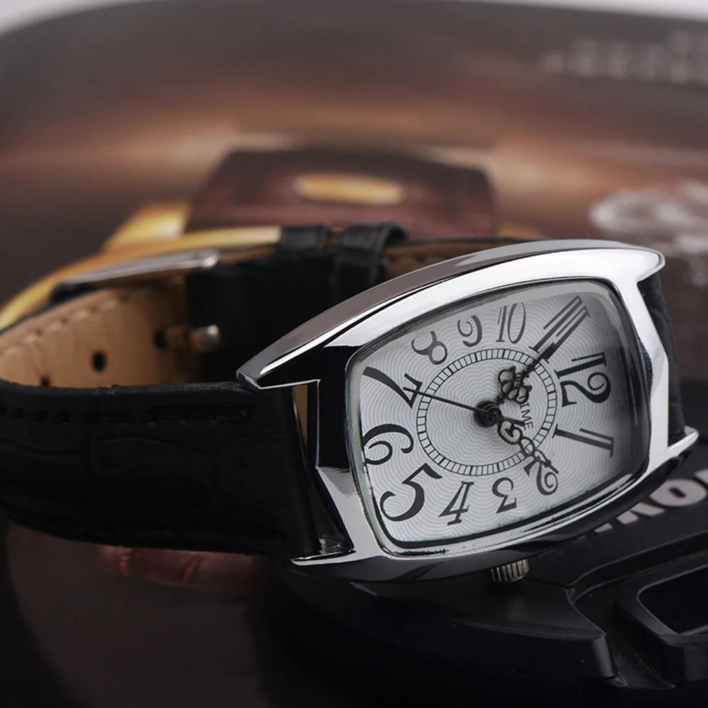 Возраст девушка Gmt модные шикарные Retangle женские часы Овальный Кожаный ремешок