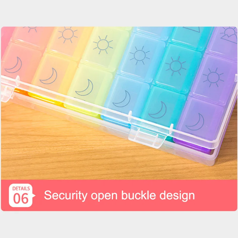 Newly Pill Storage Box Medicine Case 7 Day Organizer 21 Compartments 3 Times For Travel JLRD 2018 | Красота и здоровье