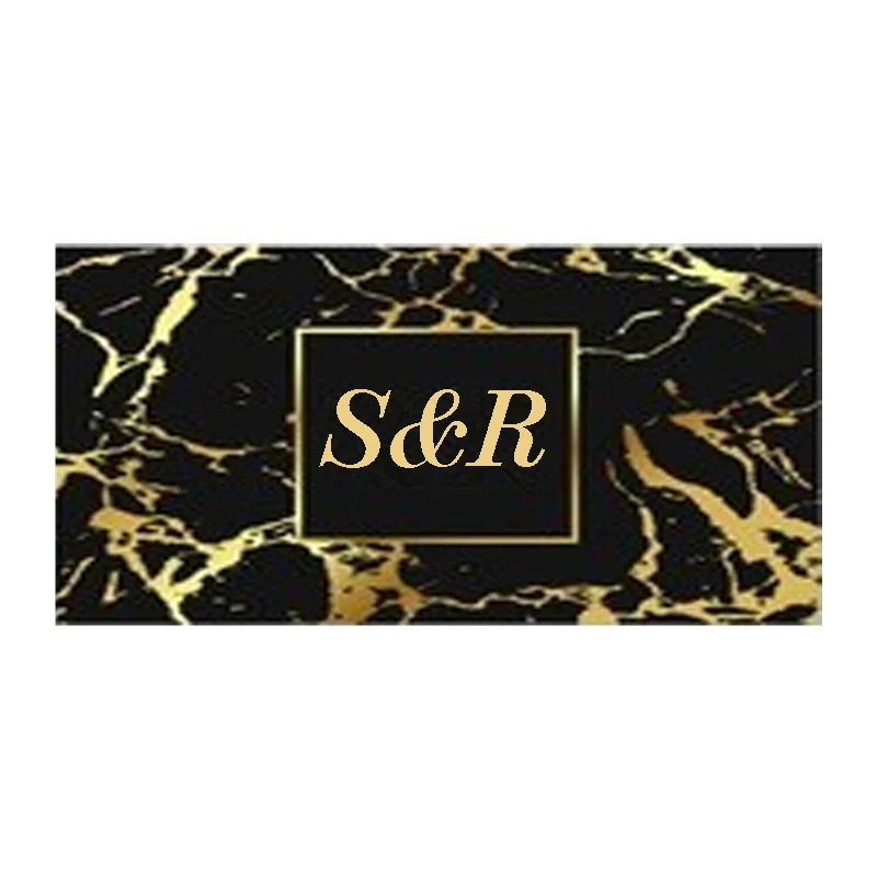 Шикарное Свадебное Полотенце из искусственной золотой фольги с мраморной