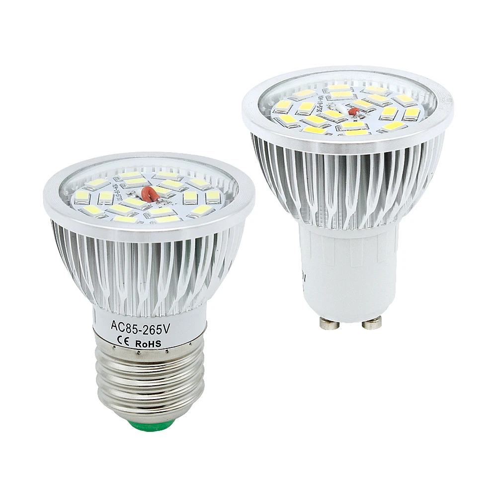 Алюминиевая СВЕТОДИОДНАЯ лампа E27 GU10 изогнутый стеклянный абажур 5730 SMD 110 В