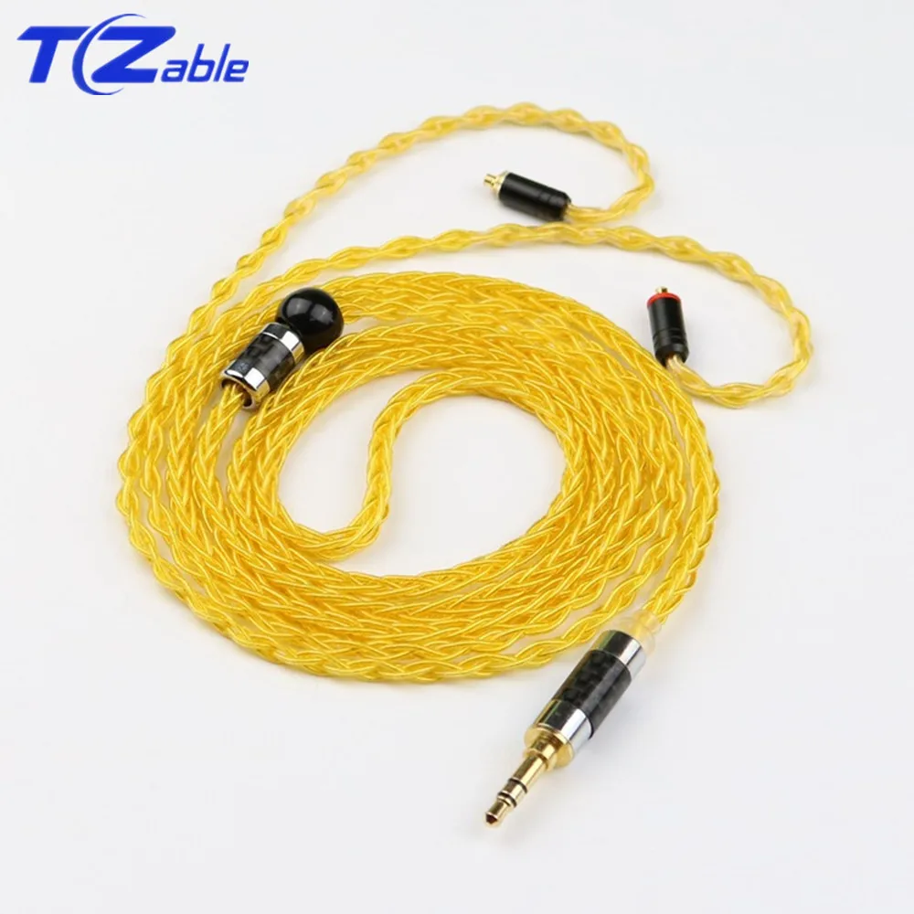 

Headphones Upgrade Cable 8 Strands Silver-Plated 3.5mm Audio Plug For MMCX 0.78 A2DC ie80 IM DIY Headset se215 se315 se425 se535