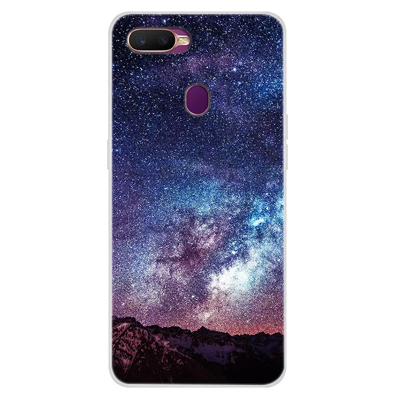 Силиконовый чехол для OPPO A7 Cover AX7 Soft Art Star Space Print Back чехол для OPPO A5S AX5S AX7 Pro A7 прозрачный чехол-бампер для телефона
