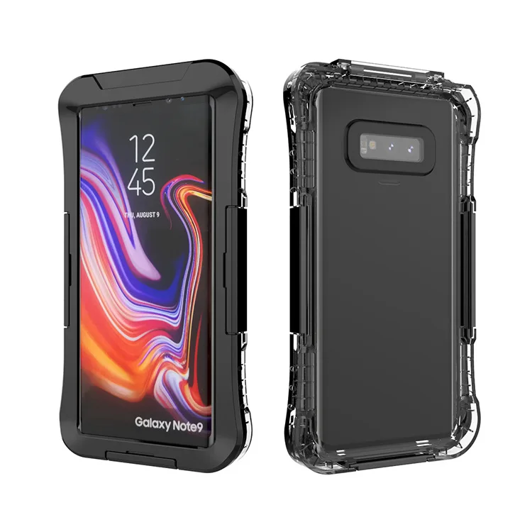Black IP68 Водонепроницаемый чехол для samsung Galaxy S10 Plus S10e S8 Note 10 9 S7 edge, водостойкий Чехол для дайвинга, прозрачный противоударный чехол 360 - Цвет: Black