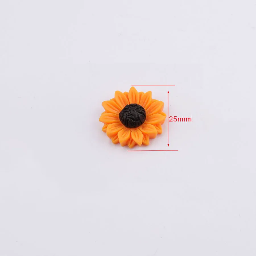 25mm Fnixtar Смола подсолнечника Хризантема Камея основа для установки кабошона Кулоны из нержавеющей стали для изготовления браслета Ассорти DIY серьги 15/18/25 мм 300 шт./лот - Окраска металла: 25mm