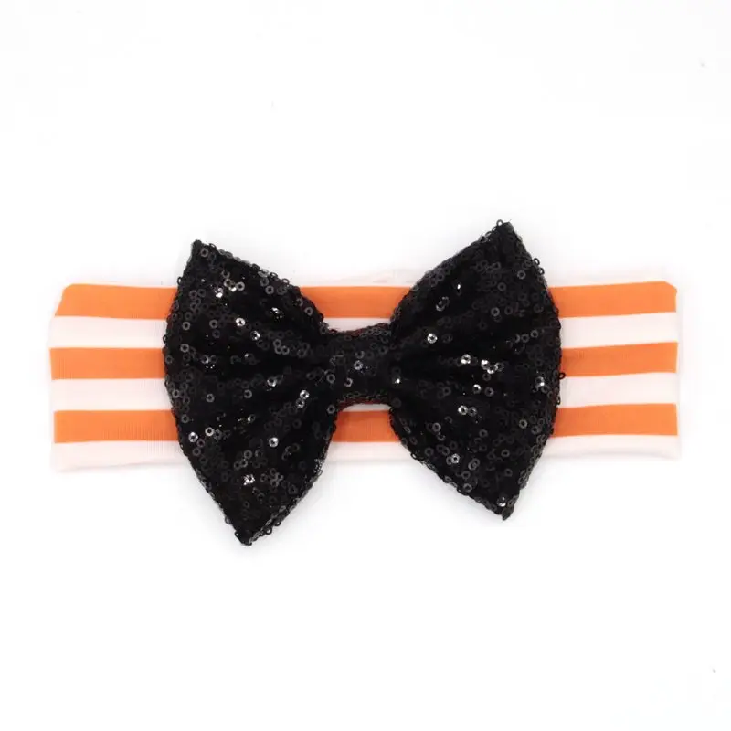 Обруч для волос в полоску с большими блестками 4 шт./лот|cute headband|halloween headbandbig sequin bows